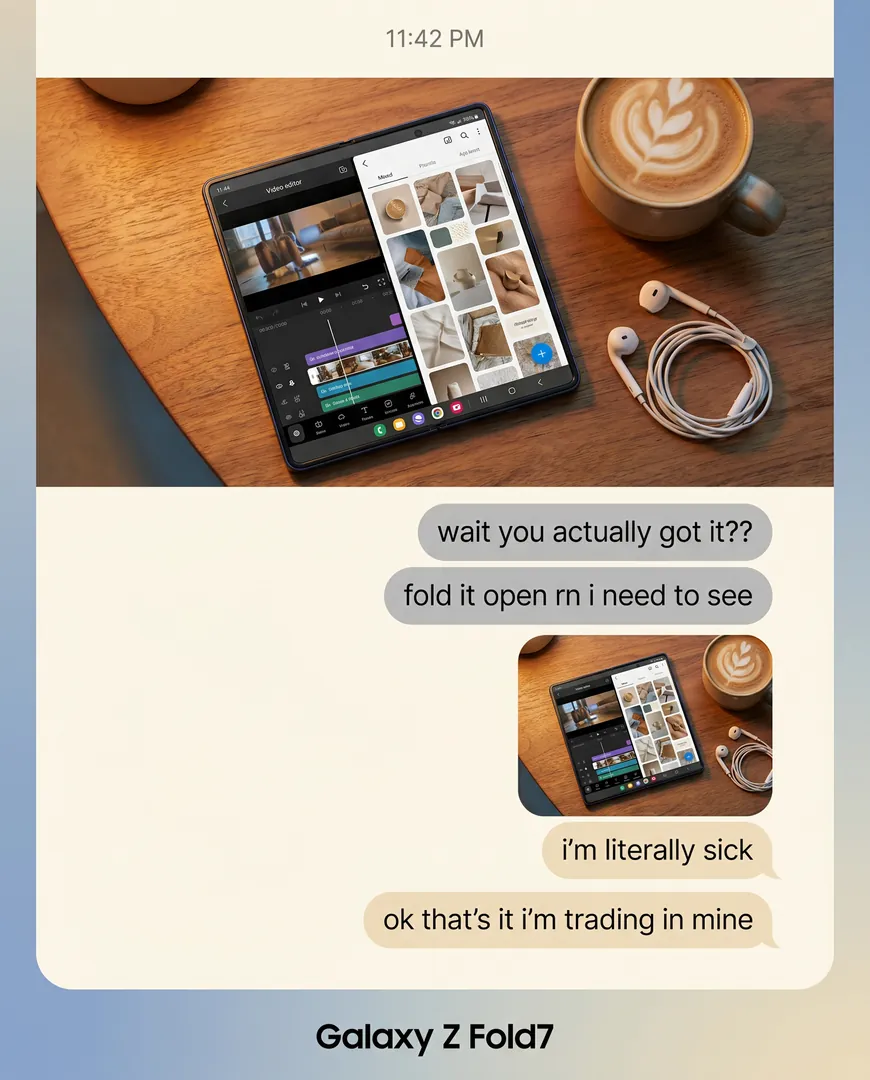 Electronics ad for the Galaxy Z Fold